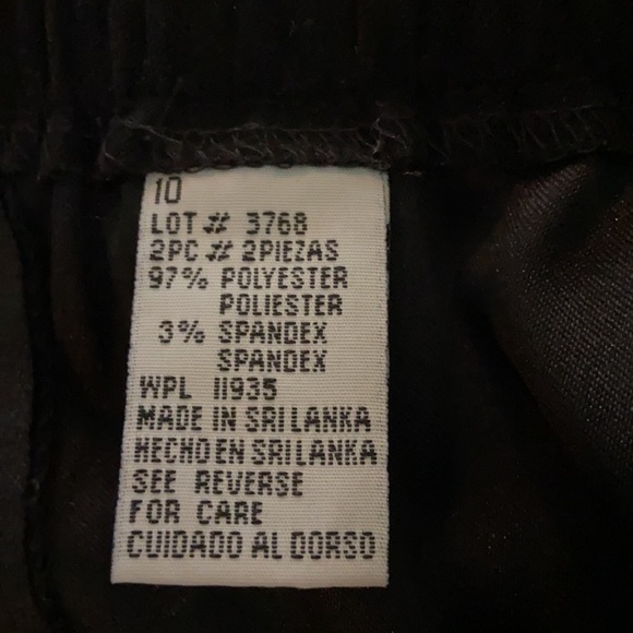 Worthington Black Faux Suede Skirt Set Size 10 - Picture 9 of 10